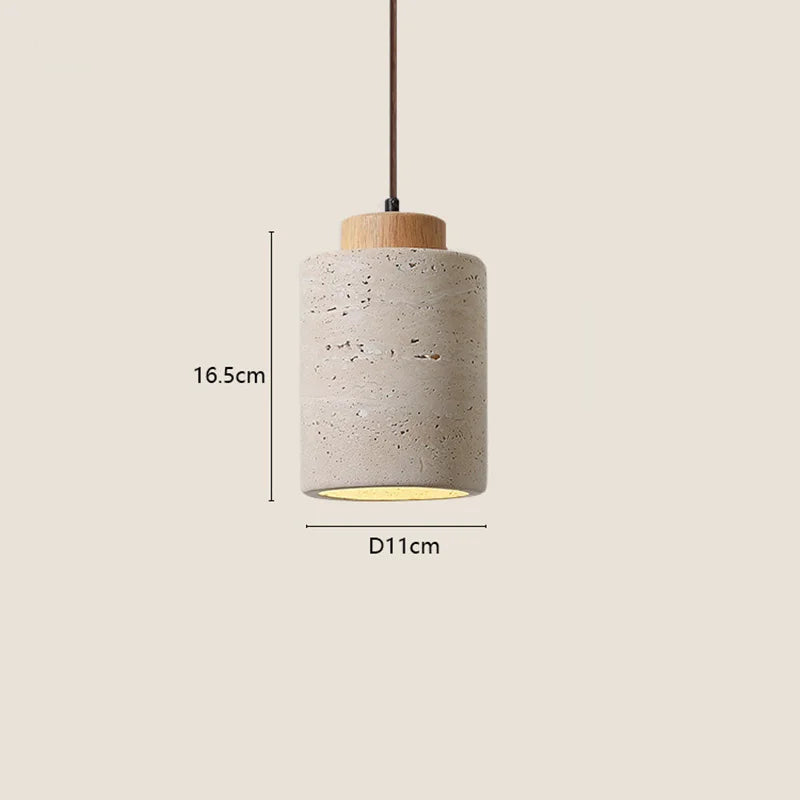 Wabi-Sabi Glow: Japanese Stone Chandelier Lamp