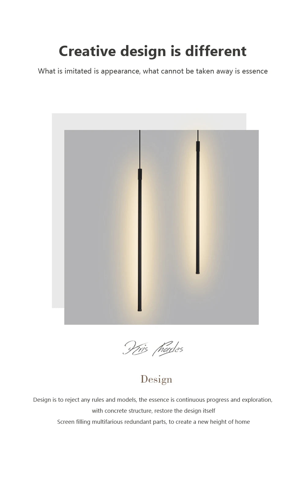 Modern LED Long Pendant Lights for Dining Room