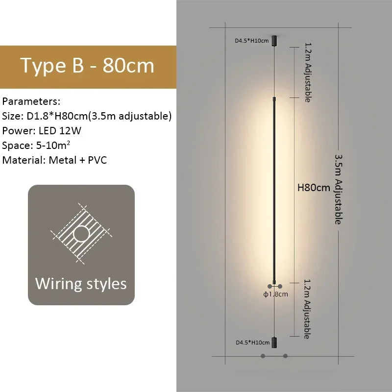 Floor Lamps Black 120cm Modern LED Floor Light