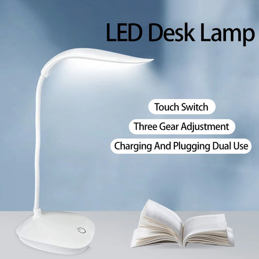 Smart Touch LED Desk Lamp - Portable & USB Rechargeable