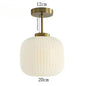 Retro Luxe Striped Lantern Ceiling Light Fixture