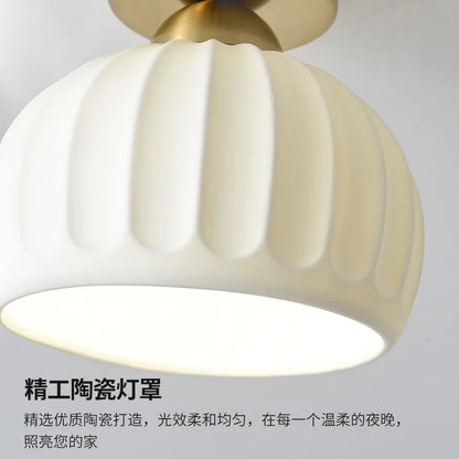Ceramics Glass LED Corridor Ceiling Lamp