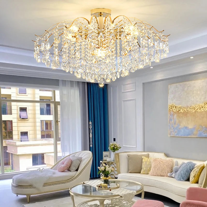 Gold Crystal Chandelier