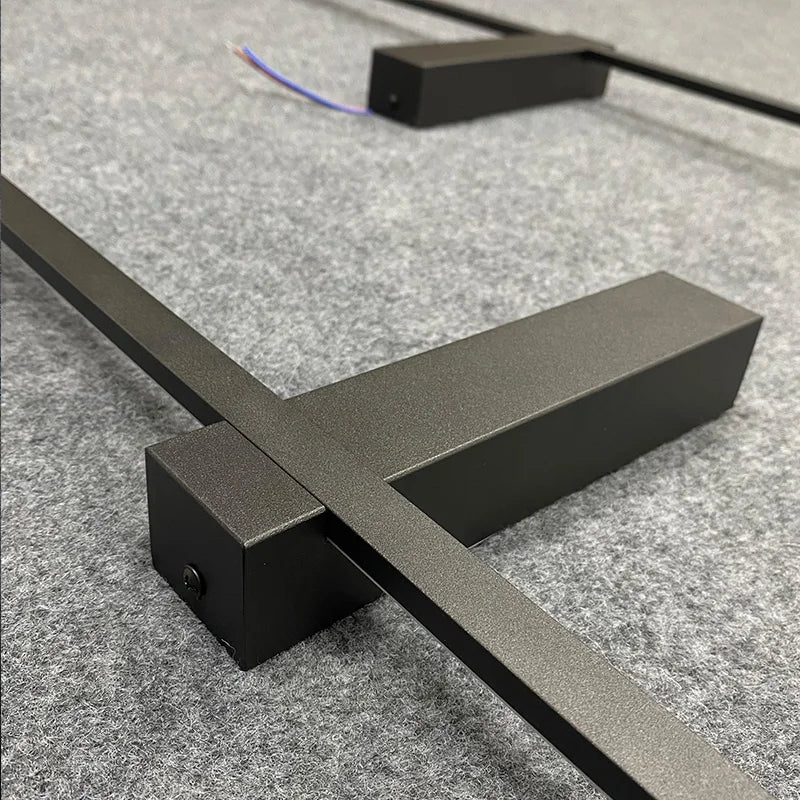 Minimalist Long LED Black Wall Lights Bedroom Art Decorate Sconce