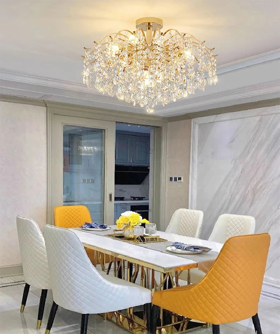 Gold Crystal Chandelier