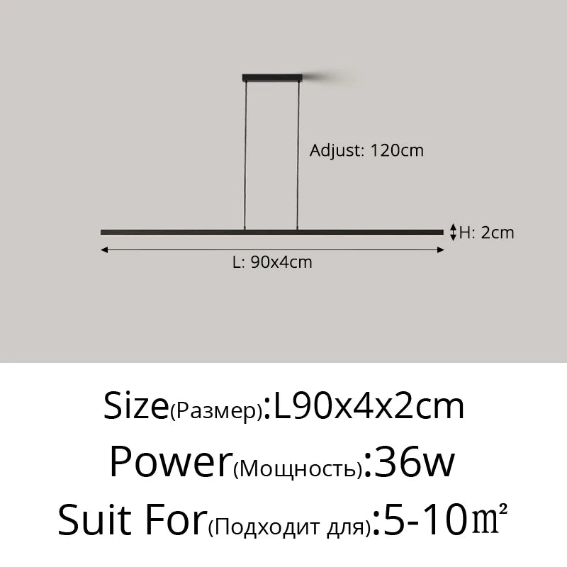 Linear LED Island Pendant