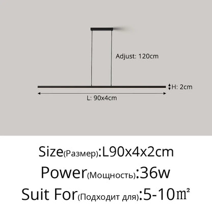 Linear LED Island Pendant