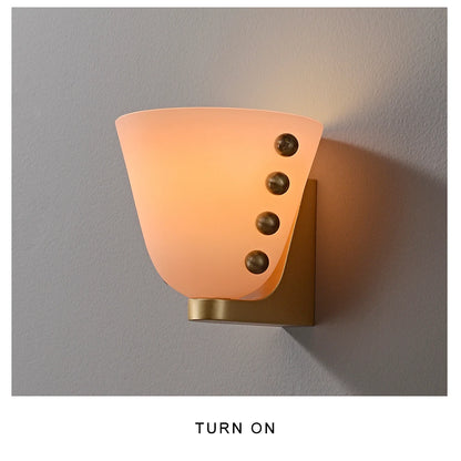 Chic Glass Bloom Wall Sconce - Pink & Green Delight