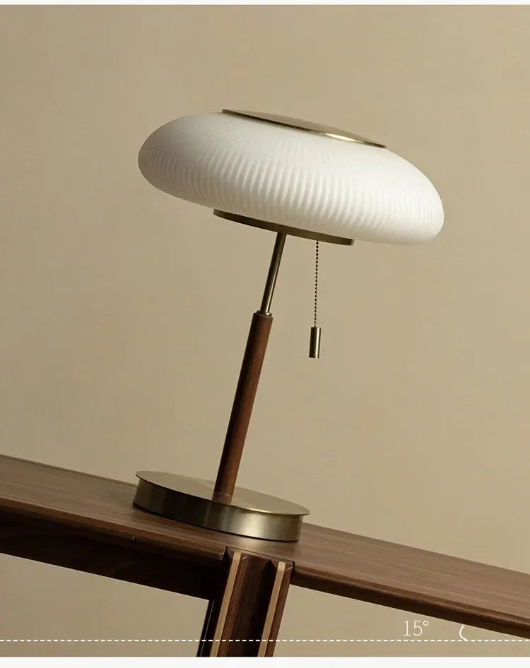 Nordic Glow: Retro White Glass LED Desk Lamp
