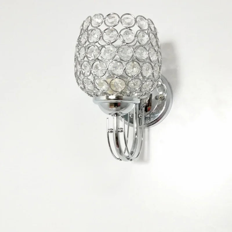 Crystal Silver Circle Wall Sconce - Elegant Lighting