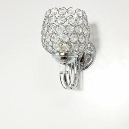 Crystal Silver Circle Wall Sconce - Elegant Lighting