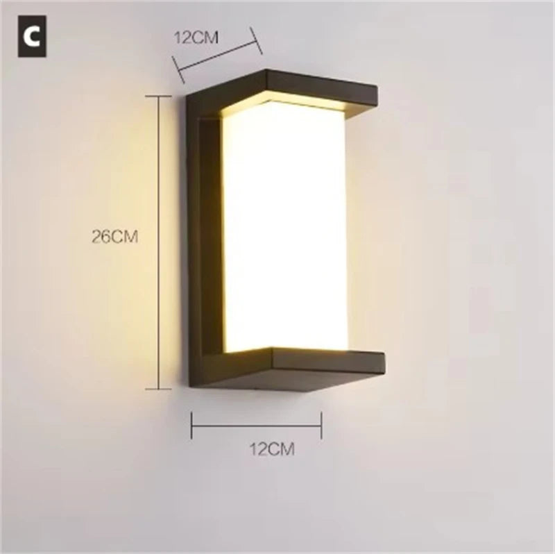 Modern Black LED Outdoor Wall Sconce