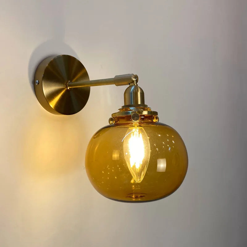 GlassSphereLED Wall Sconce