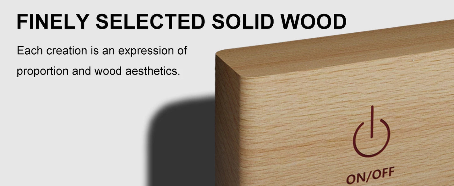 WoodGlow 360° Rechargeable Dimmable Wall Sconce