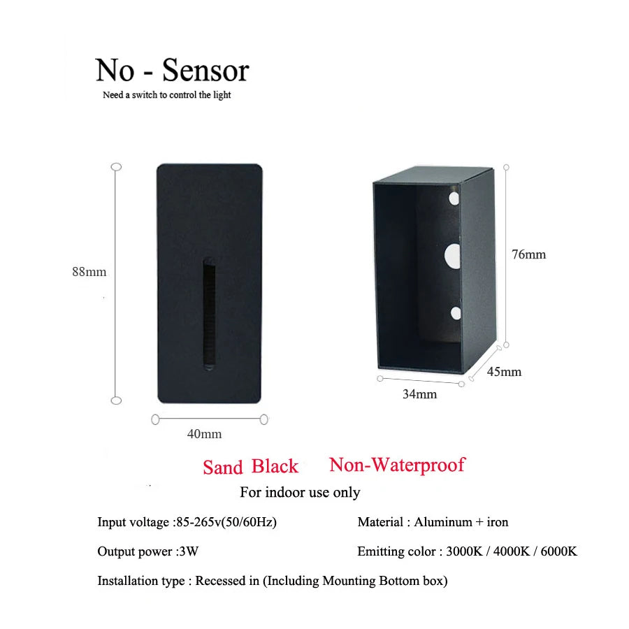 PIR Step Light: Smart Wall Sconce for Home Safety