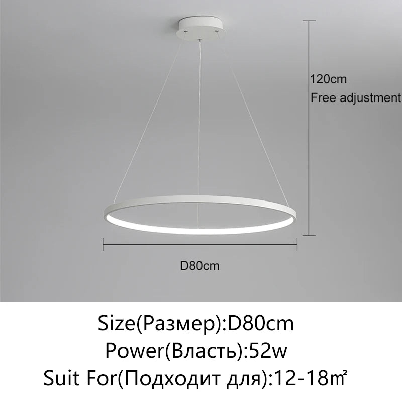 Round LED Ring Pendant