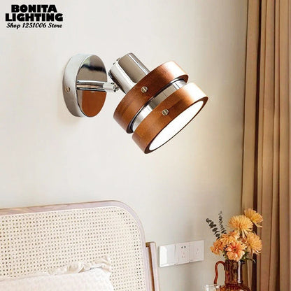 Retro Walnut Wall Sconces