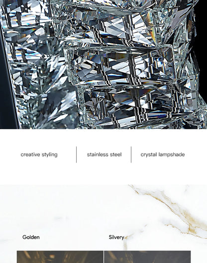 Elegant Crystal LED Wall Sconce for Luxe Interiors