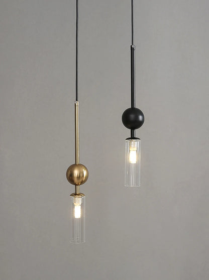 Gold Iron Glass Mini Pendant