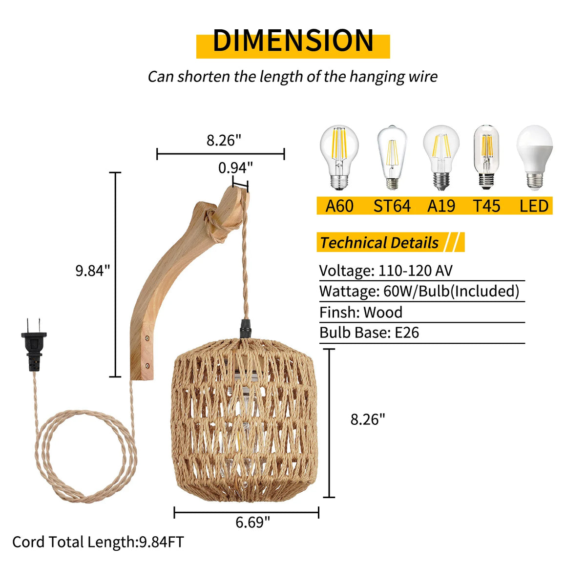 Bamboo Lantern Wall Lamp