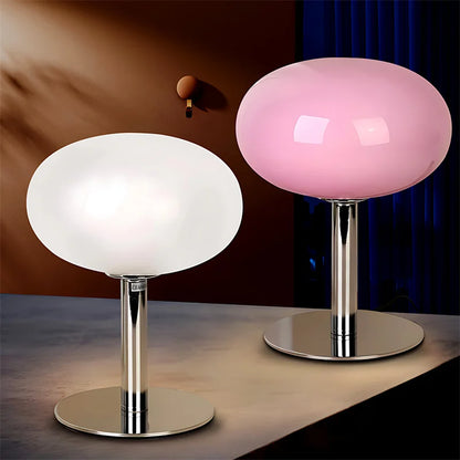 Mushroom Glow: Mid-Century Dimmable Table Lamp