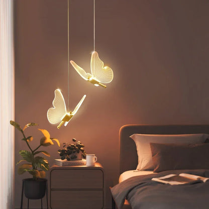 Gold Butterfly LED Pendant