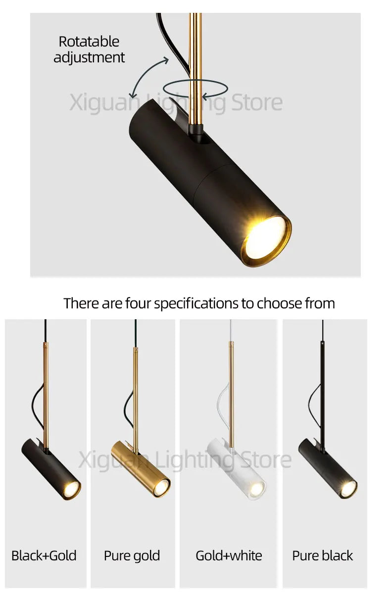 Nordic Glow: Minimalist LED Spotlights Chandelier