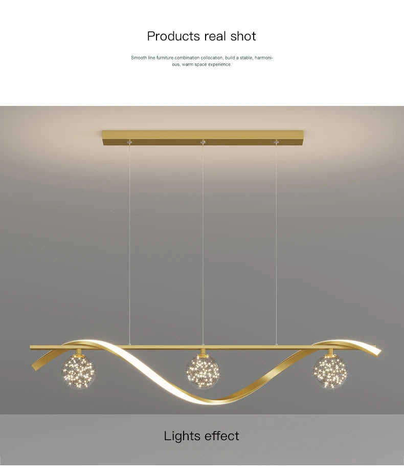 Modern Minimalist LED Pendant Lamps Dimming for Coffee Table