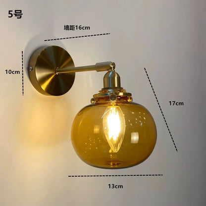 GlassSphereLED Wall Sconce