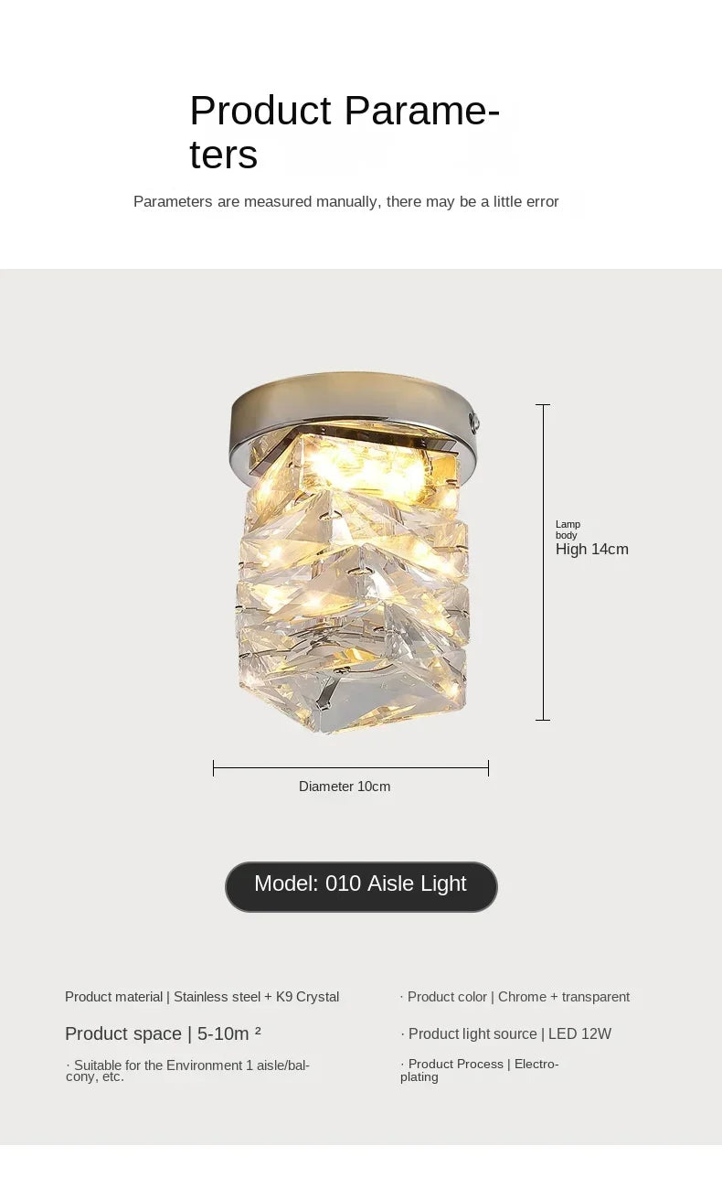 Crystal Round Double Layer Chandelier