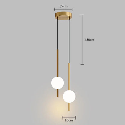 Glass Globe Bedside Pendant