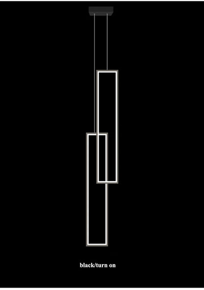 Modern Rectangle LED Pendant Light Living Room