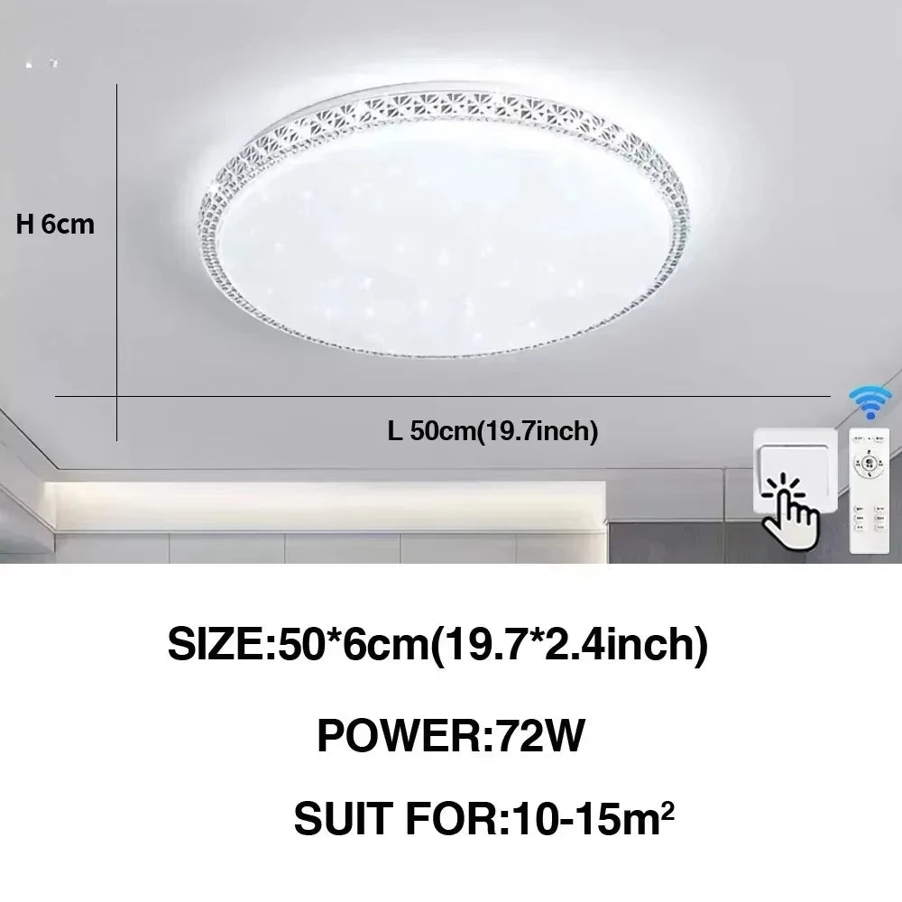 LustreGlow Simple LED Ceiling Chandelier