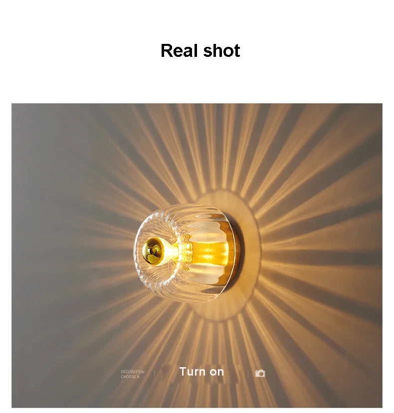 Elegant LED Glass Wall Sconce for Modern Spaces