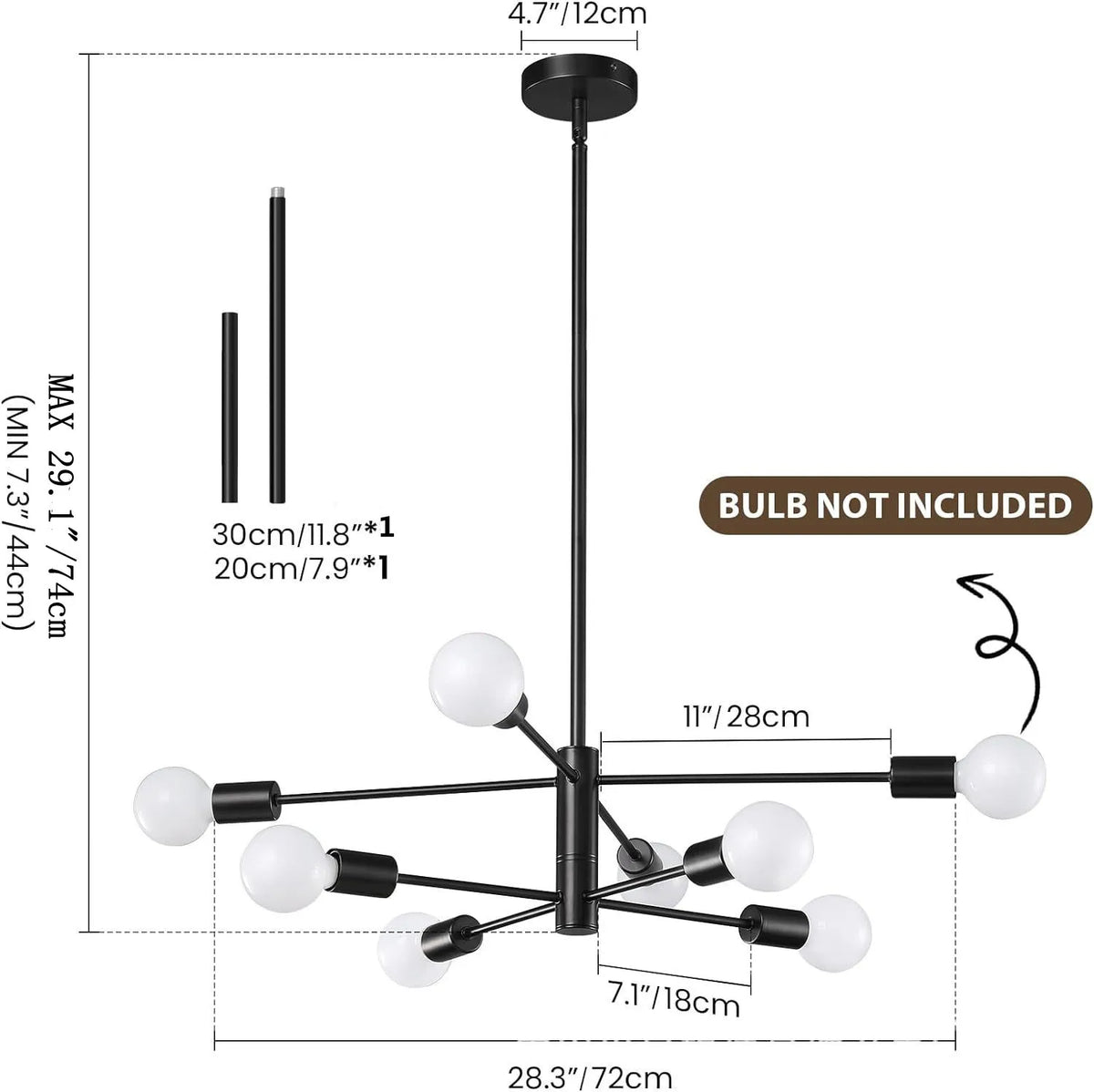 Modern Multi-Arm Chandelier