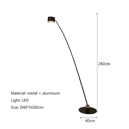 Long-Arm LED Arc Floor Lamp, 160–260 cm Reach