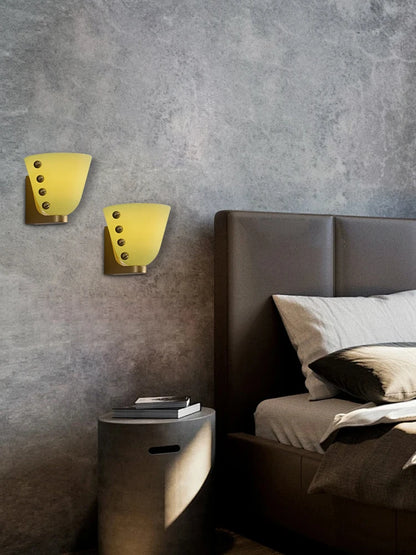 Chic Glass Bloom Wall Sconce - Pink & Green Delight