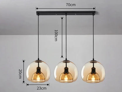 AmberGlow Modern LED Pendant Light Fixtures