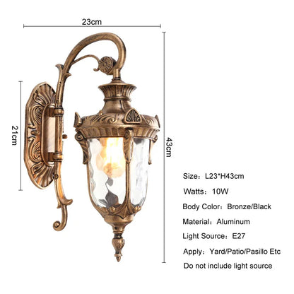RetroGlow Waterproof Wall Lamp for Outdoor Spaces