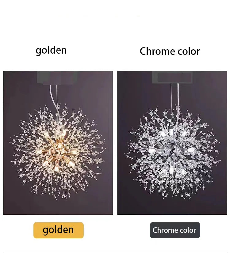 Dandelion Crystal LED Pendant