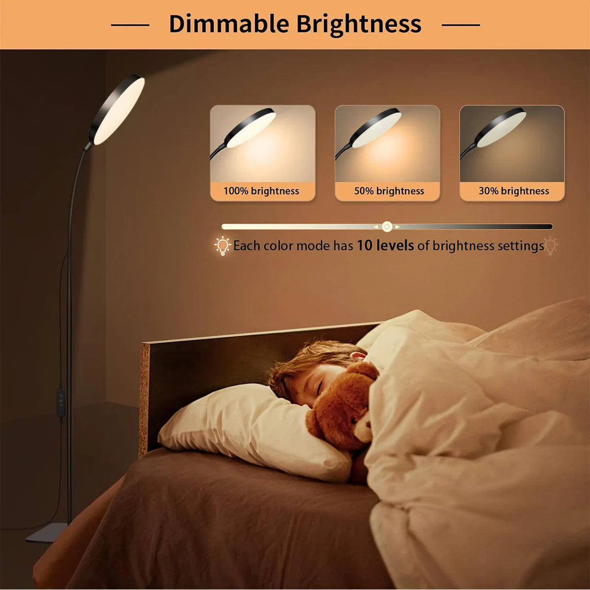 LED Floor Lamp Bright Tall Standing Lamp