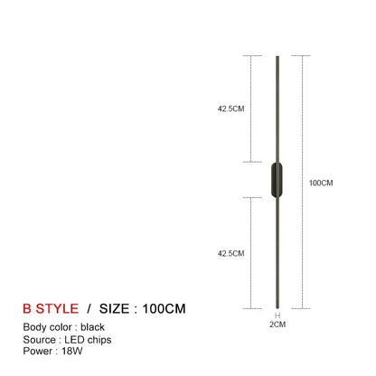 Modern Long LED Wall Lights for Bedroom
