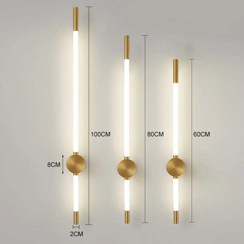 Elegant LED Wall Sconce: Modern Black & Gold
