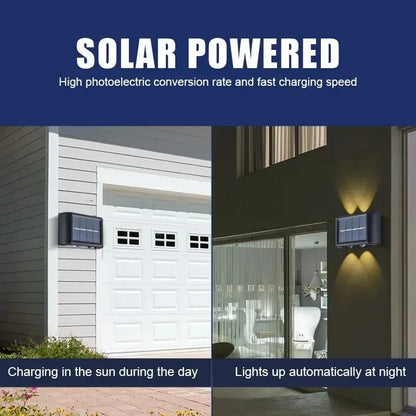LumiGuard Solar Wall Light - 12 LED Waterproof Lamp