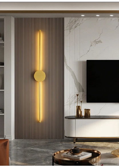 Modern Black I-Shaped LED Wall Lamp