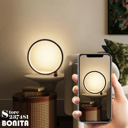 GlowRing Touch LED Desk Lamp - Modern Minimalist