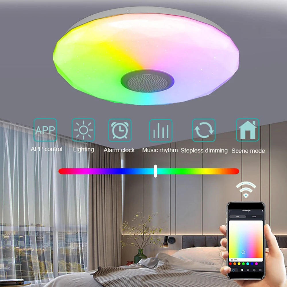 Smart Dimmable LED Round Ceiling Light Fixture