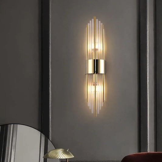 Crystal Glass Tube Sconce