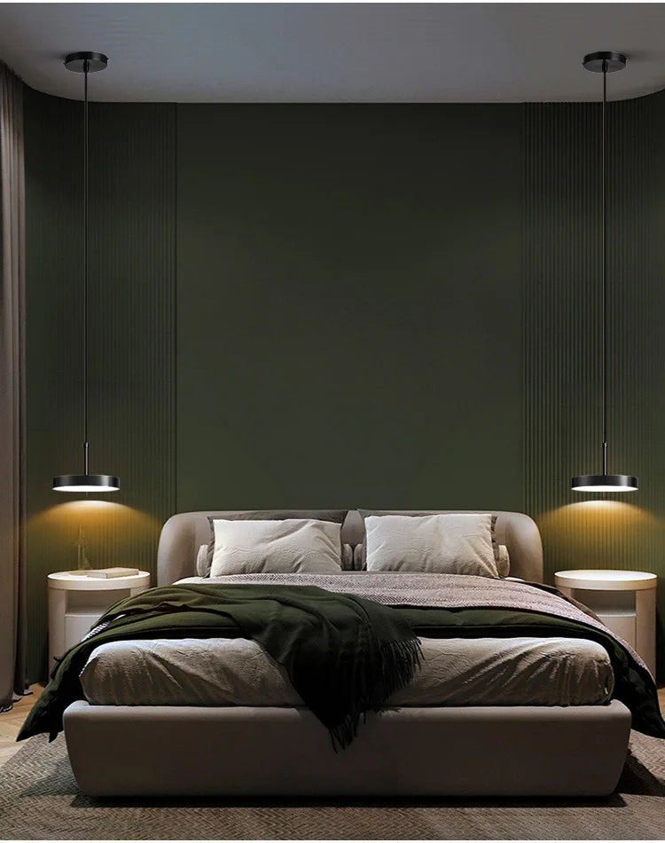 Nordic Brass LED Pendant Lamp - Minimalist Design