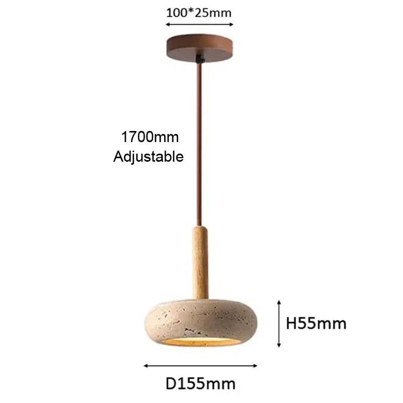 Travertine Disc Pendant